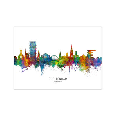 Cheltenham England Skyline by Michael Tompsett - Print