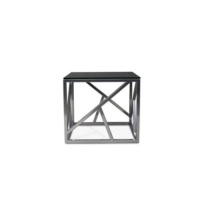 Goshorn Glass Top Frame End Table