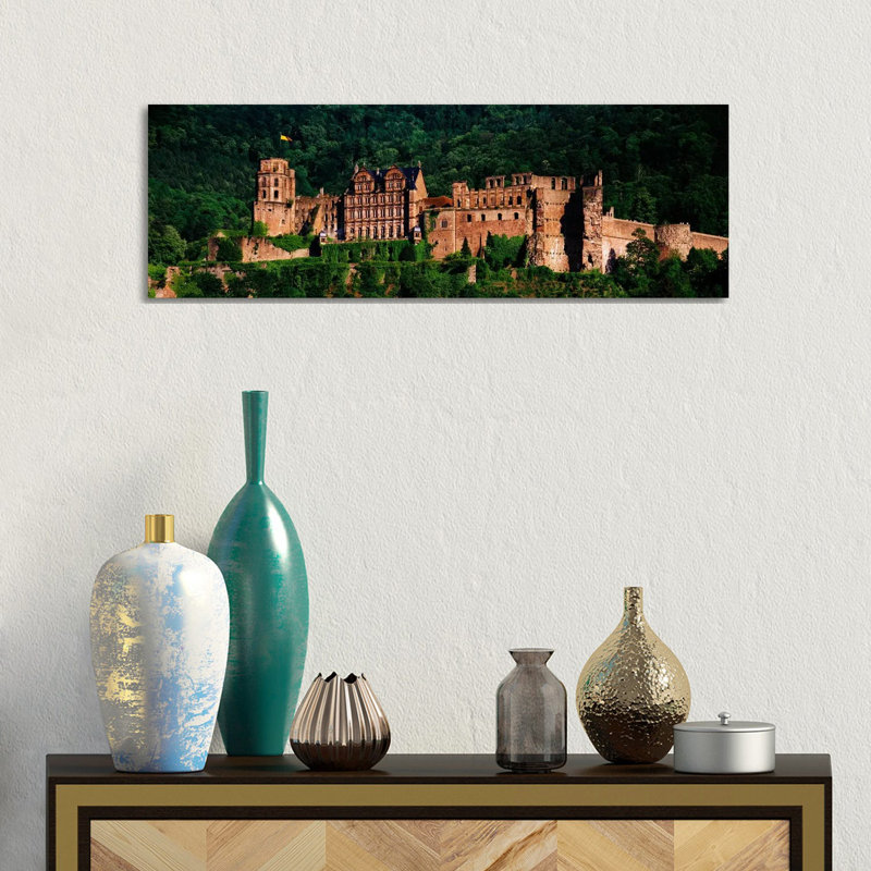 Heidelberg Castle, Heidelberg, Baden-Wurttemberg, Germany 1 Piece Wrapped Canvas Panoramic Wall Art