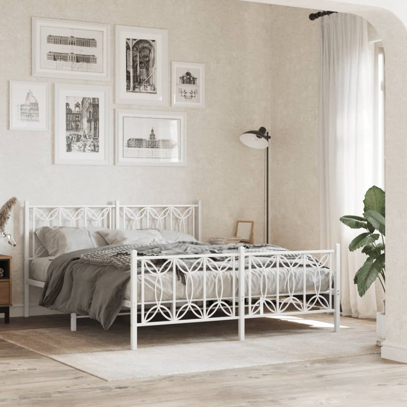 Antorio Bed Frame, 150cm x 200cm, White