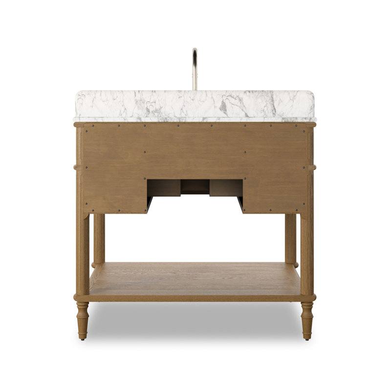Toulouse 36'' W Single Vanity, Washed Blonde Oak Veneer