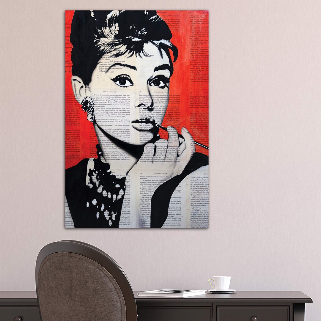 Leinwandbild - Grafikdruck „Audrey Hepburn” von Ahmad Shariff