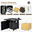 Table de foyer d'extérieur au propane en acier H 25 po x l 32 po Izah