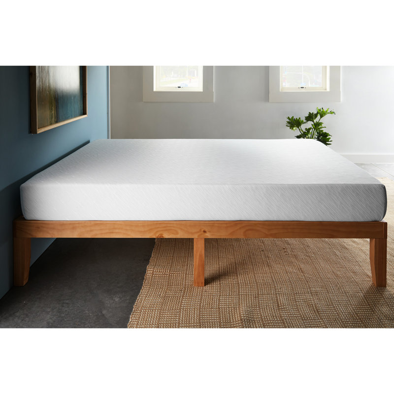 Matelas en mousse à mémoire de forme 10 po, à effet de gel rafraîchissant, ferme et stable, à faible mouvement et à faible mouvement, blanc