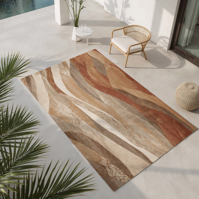 Horizon Bloom Indoor And Outdoor Area Rug, Rectangle 3' x 5'