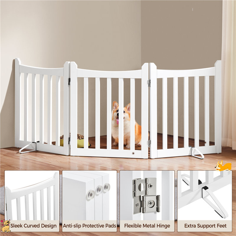 60 × 50 cm Freestanding Foldable Pet Gate