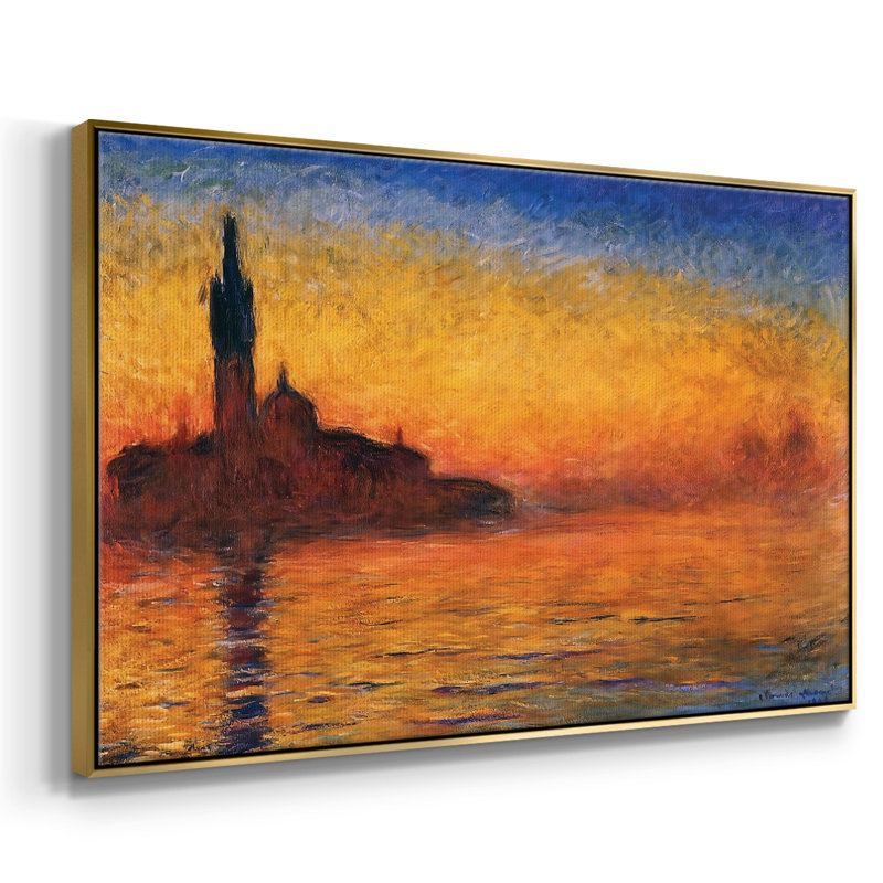 "Twilight, Venice, 1908", reproduction d'art sur toile, H 25 po x l 37 po x P 2 po, Or