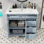 Meuble-lavabo 36 po avec lavabo en céramique, tiroir rabattable et portes-544259824
