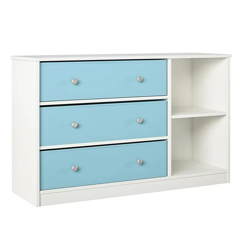 Commode 3 tiroirs Klem, Bleu