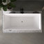 Baignoire autoportante Fslefay 67'' en acrylique, baignoire profonde avec bonde chromé à clapet et trop-plein intégré pour salle de bain spa, blanc brillant