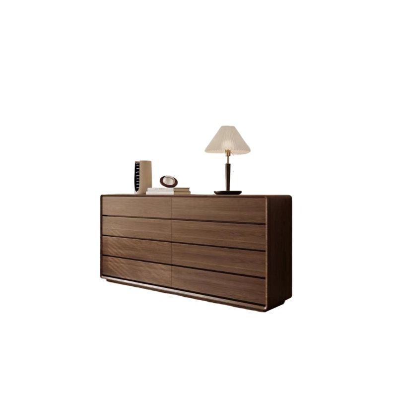 Commode d'appoint en noyer massif