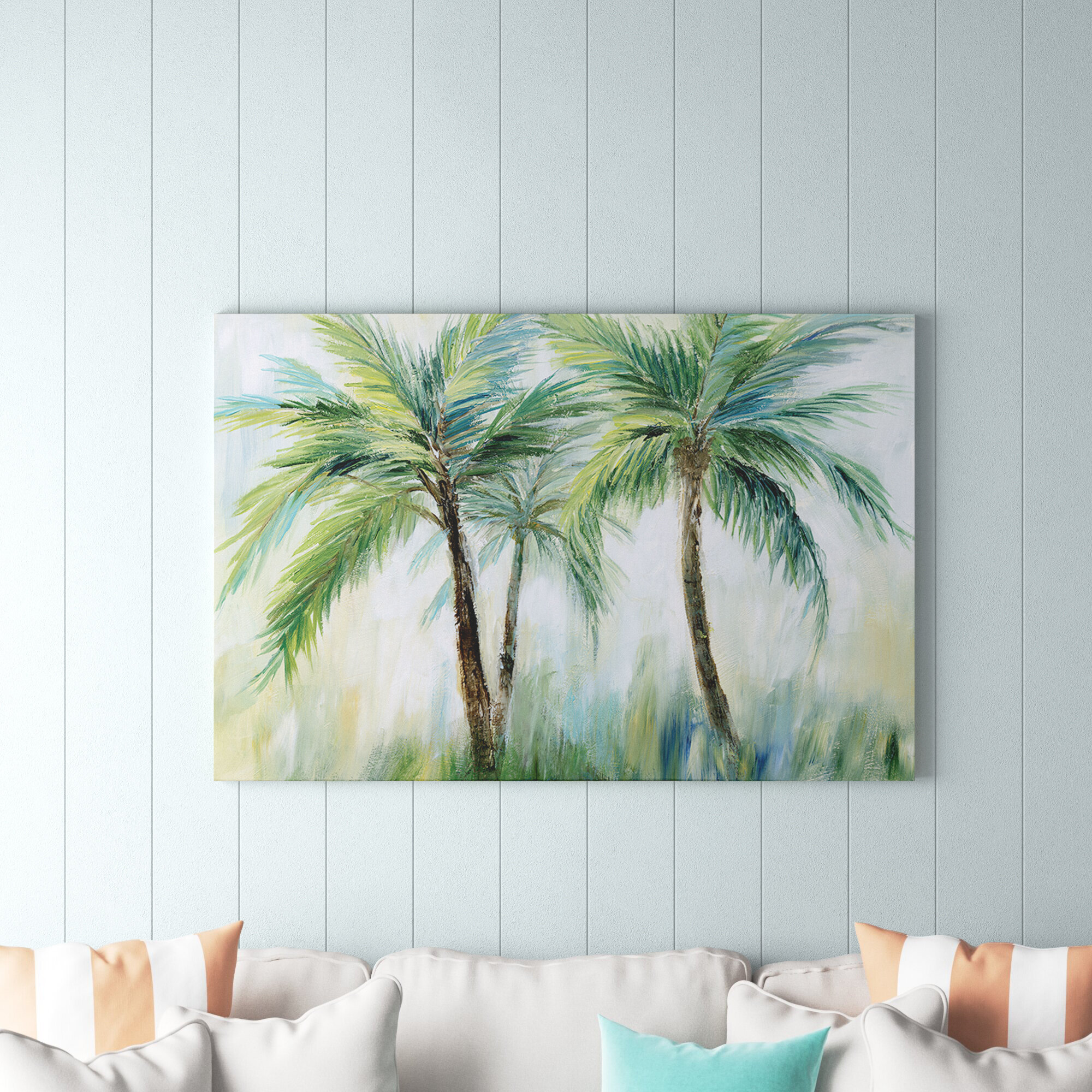 Beachcrest Home Palm Sensation - Wrapped Canvas Print & Reviews | Wayfair