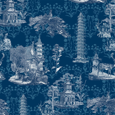 Rouleau de papier peint L 10 pi x l 24 po The Signature Pagoda Toile