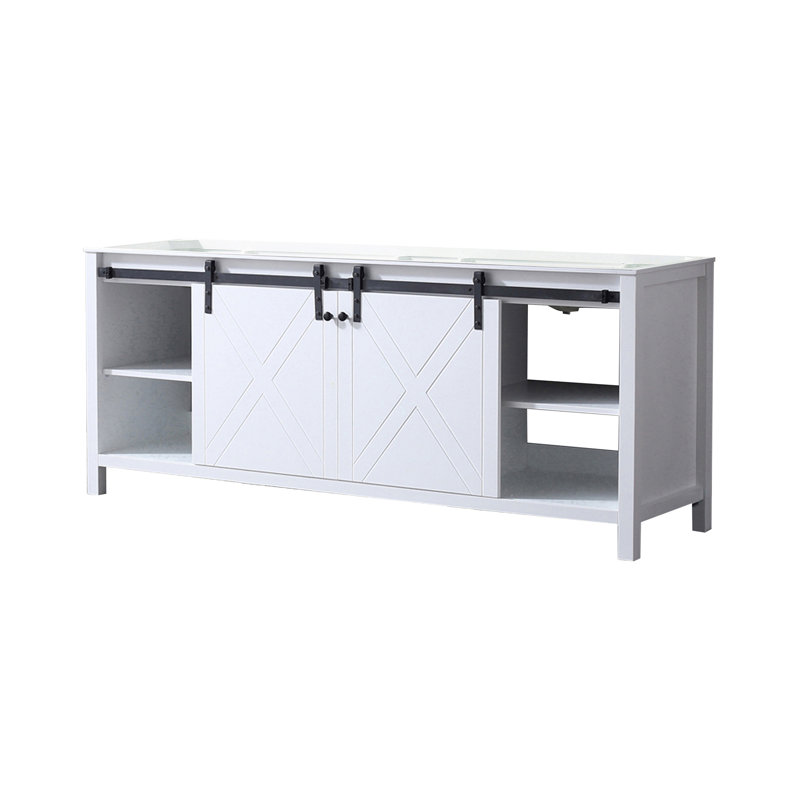 Meuble-lavabo double blanc l 80 po x P 22 po