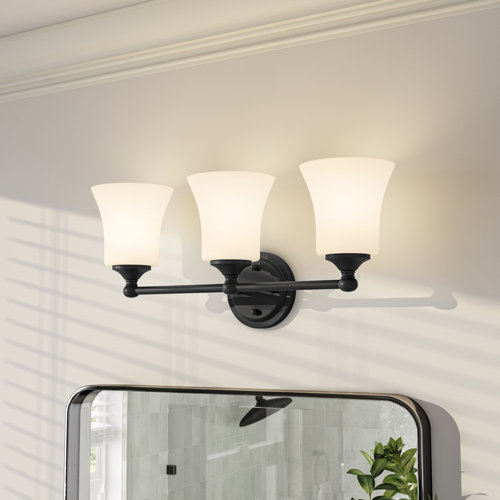 Wayfair | 3 Light Black Bathroom Vanity Lighting You'll Love in 2023