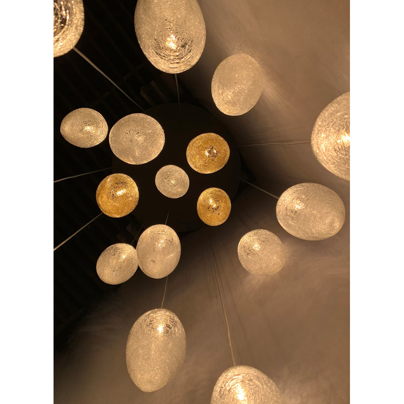 Mist 18 - Light Pendant, White, 144" H x 24" W x 24" D