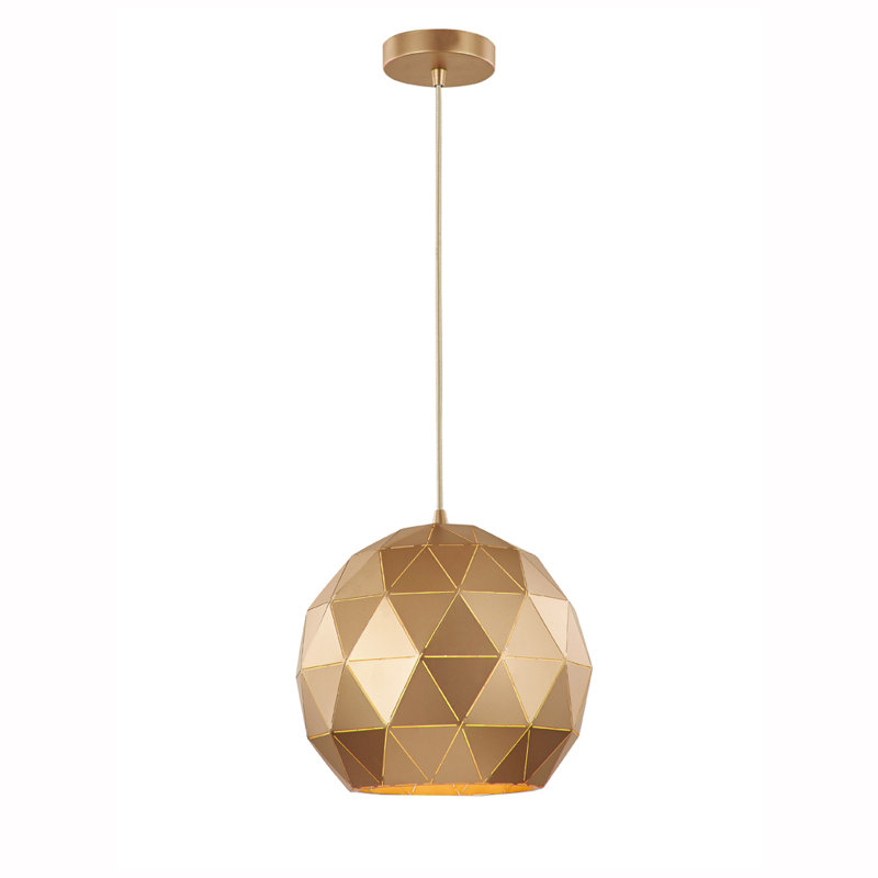 Derik 1 - Light Sphere Pendant, Gold, Gold , Gold