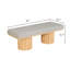 Banc rembourré Boucle avec pieds épais-102311184