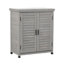 Potting Bench With Storage Cabinet And Metal Table Top For Outdoor Patio-227408075