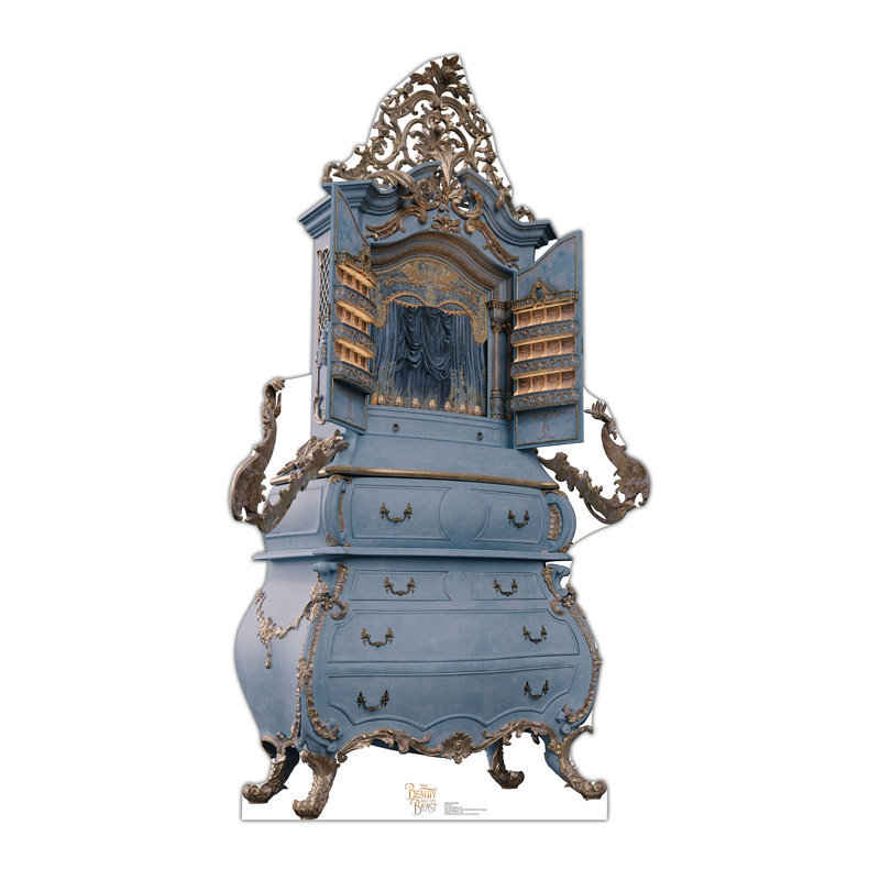 70'' Blue and Gold Cardboard Standup of Garderobe from Beauty and the Beast