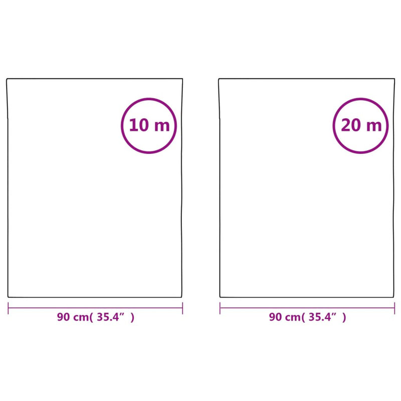Symple Stuff Window Film Static Frosted PVC, 90 x 1000cm + 90 x 2000cm, White