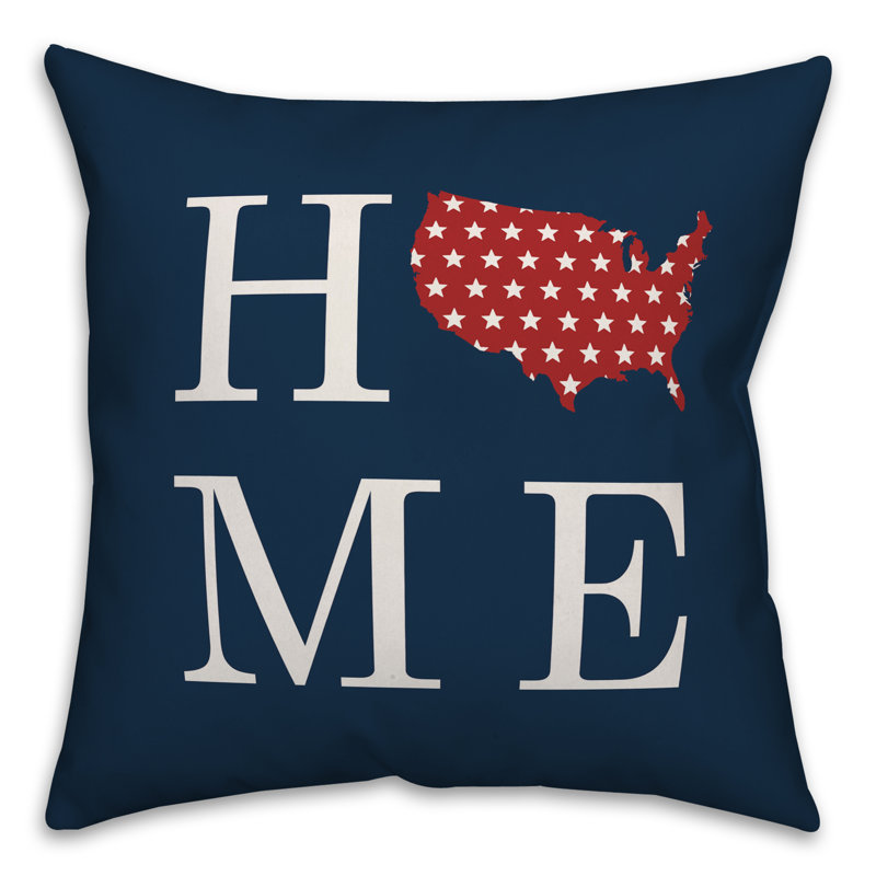  Housse de coussin Home Home United States, 16 po x 1 po, polyester
