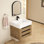 Finition du meuble-lavabo mural simple 24 po Jessica: noir lustré