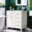 Meuble-lavabo 36 po avec lavabo en céramique - poignées argentées, 3 tiroirs, structure en bois massif-1819327281-1819327277