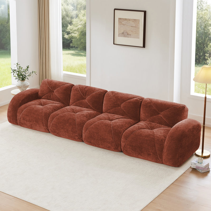 Boneless Sofa, Red/Brown