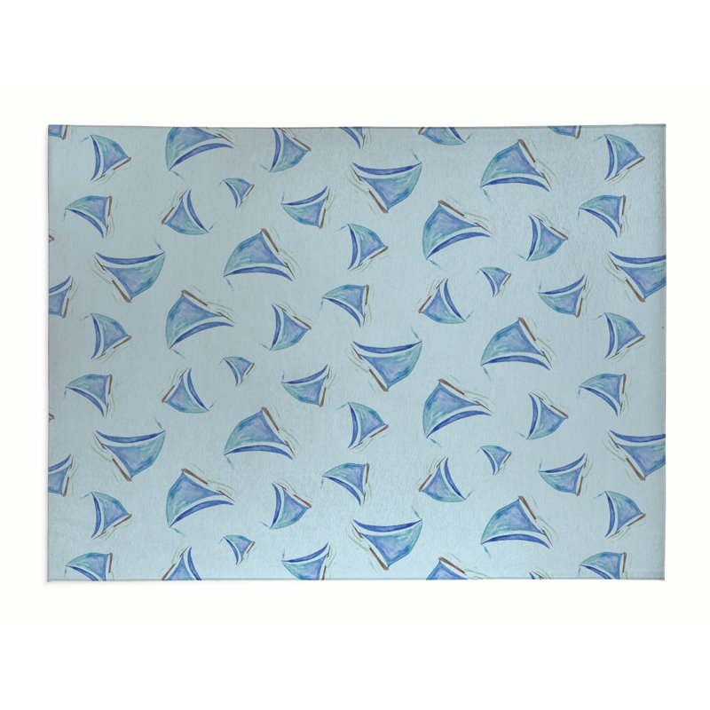 Tapis de bureau léger Summer, L 24 po x P 36 po, Bleu nuage