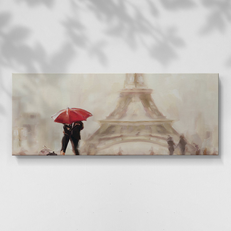 Paris Moment - Toile tendue avec châssis - Prêt à accrocher, H 20 po x l 50 po