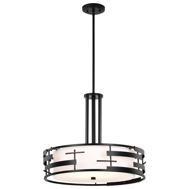 Lustre cylindrique unique à 3 lumières Carnbrock