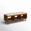 Banc de rangement en bois avec tablettes-1927061989