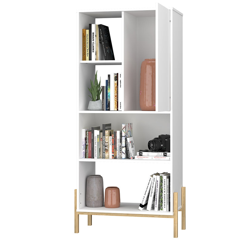 Sasun 153.5cm H x 72.5cm W Standard Bookcase, White