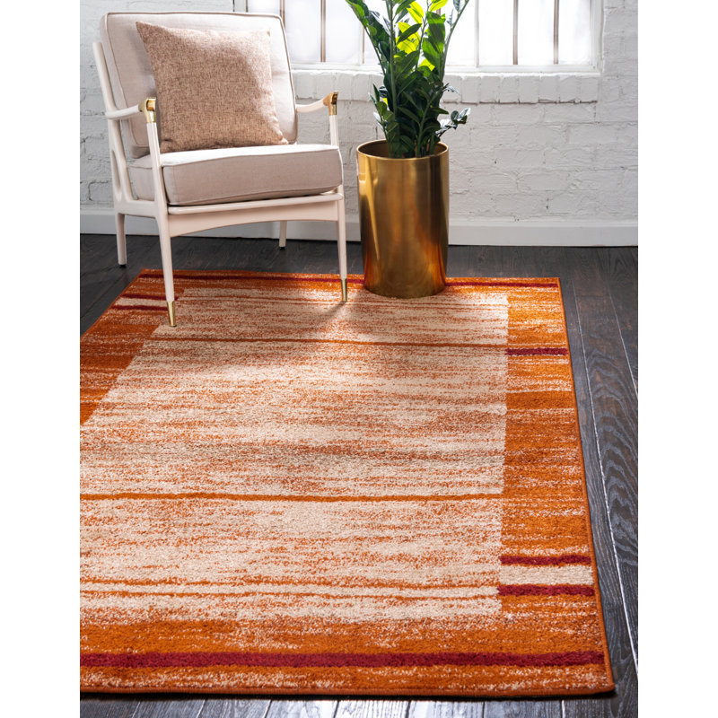 Guzzi Orange/Beige/Red Rug, Rectangle 152 x 244cm