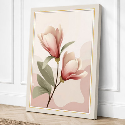 Magnolia Bloom Botanical - Wrapped Canvas