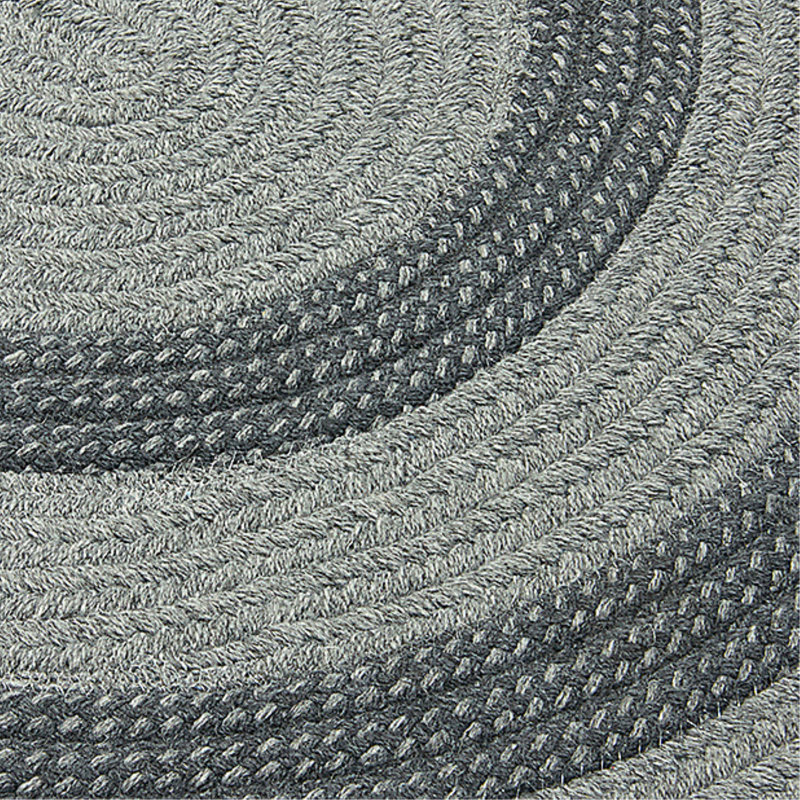 Tapis gris en laine tissé à la main Van Cleef, Tapis de couloir ovale 2 pi x 10 pi