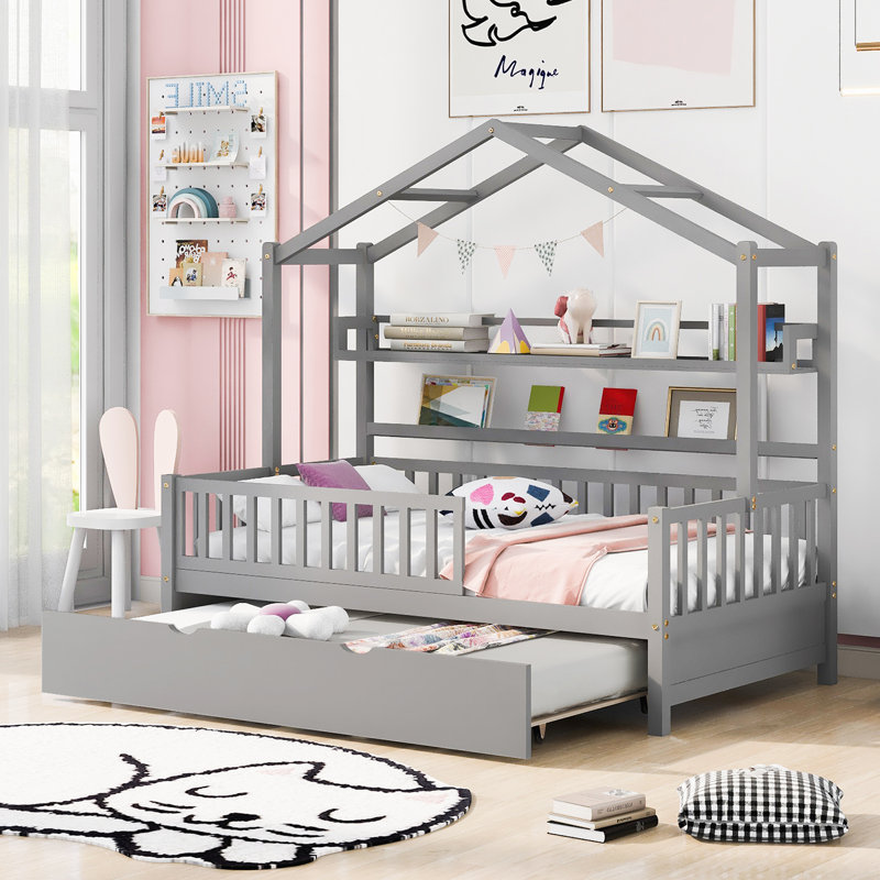 Syosset Kids Twin with Trundle, Gray