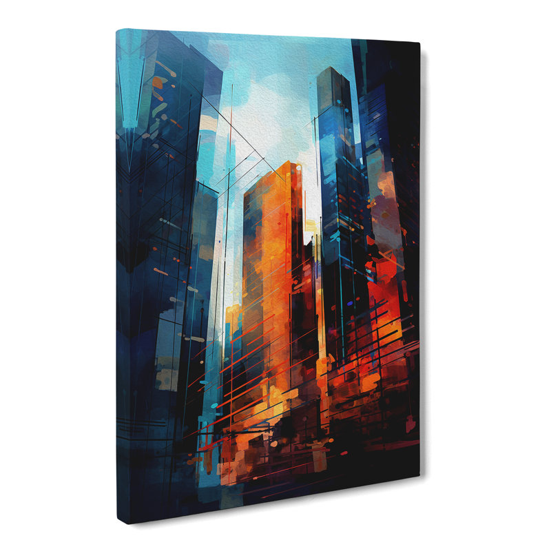 Skyscraper Gestural No.3 - Print, 60cm H x 40cm W x 3cm D