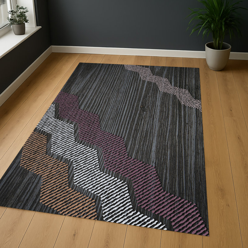 Geometric Area Rug, Rectangle 140 x 200 cm