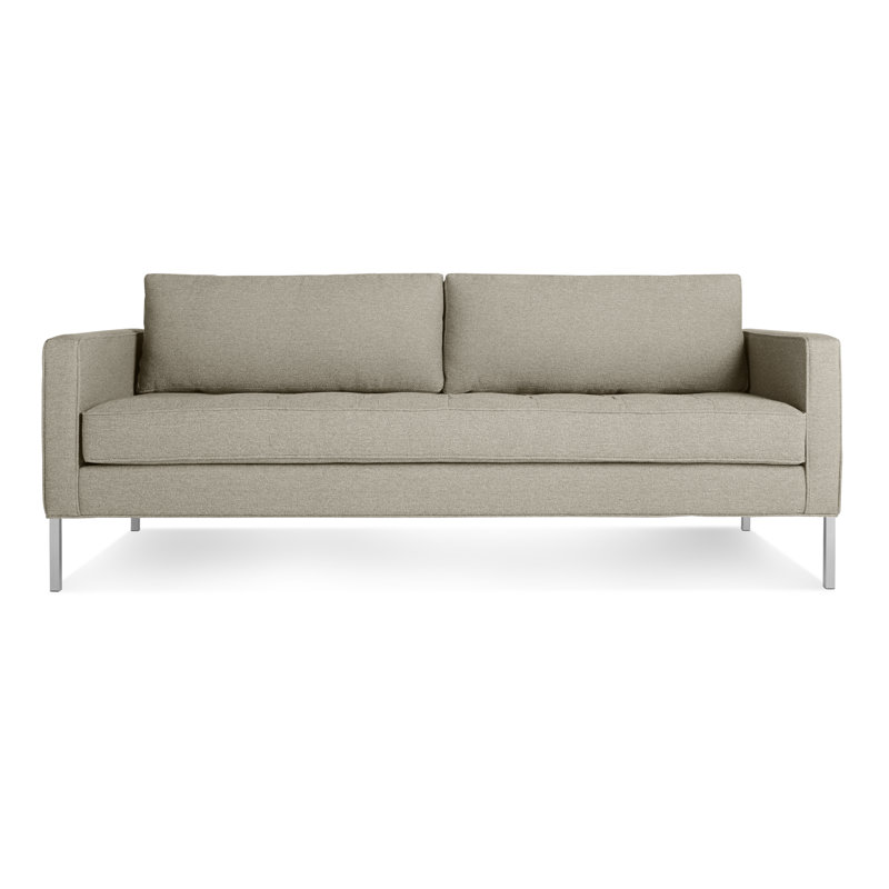 Paramount Sofa, Sanford Ceramic Crossweave, Stainless Steel, 32" H x 95" W x 34" D