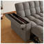 Canapé-lit convertible en velours de 65 pouces avec station de charge USB et accoudoirs de rangement - Canapé-lit moderne pliable 3-en-1 pour les petits espaces-369548153