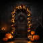 Décorations de mariage d'Halloween : guirlandes de roses noires artificielles, guirlandes de feuilles de roses noires pour décorations florales d'arches intérieures et extérieures