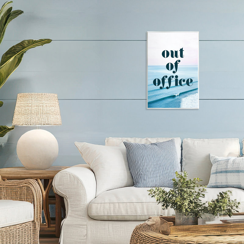 Plaque murale Out of Office Ocean Waves, design par Lil 'Rue, H 15 po x l 10 po