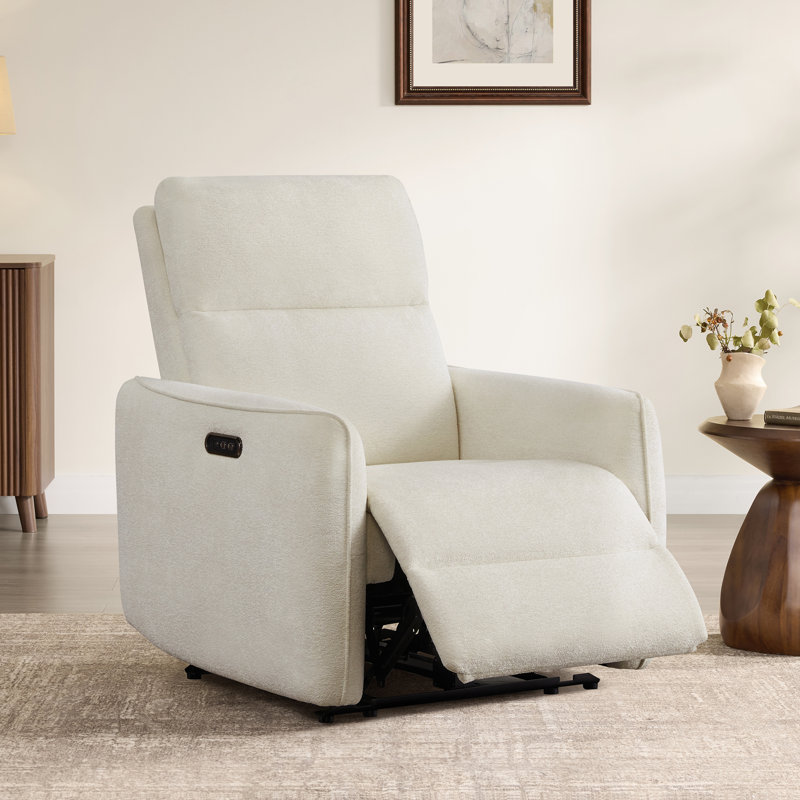 Dual Motor Power Recliner with Power Headrest, Cream