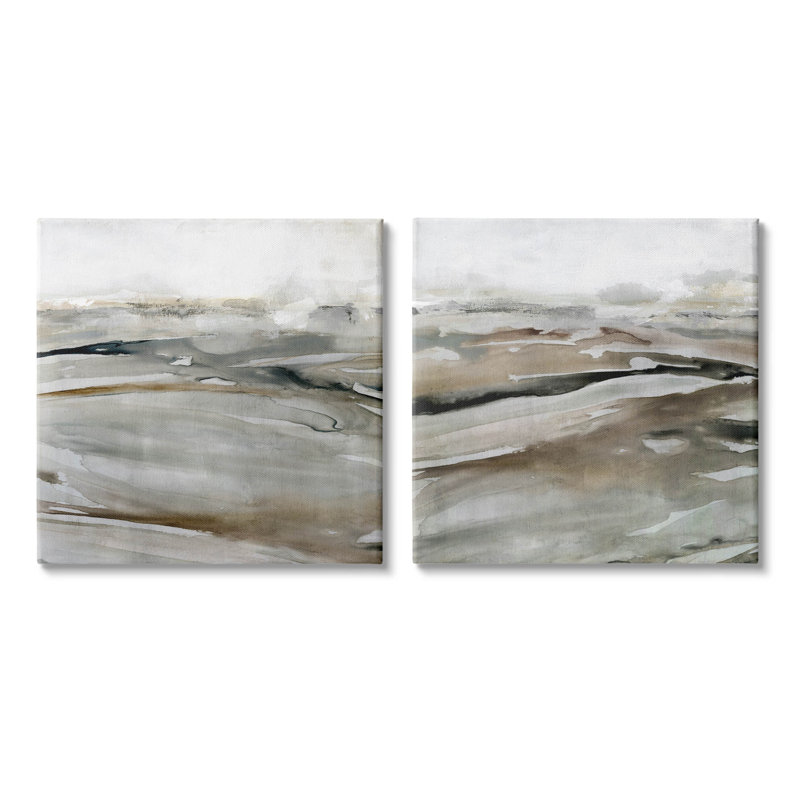"Abstract Abstract Landscape Landscape", ensemble de 2 reproductions d'art sur toile par Carol Robinson