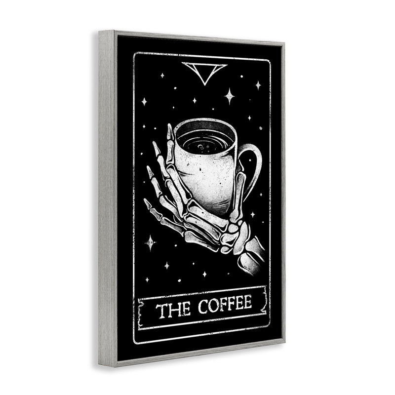 L'estampe de la carte de tarot du café, design par EduEly Designs, H 30 po x l 20 po, Estampe numérique Farmhouse