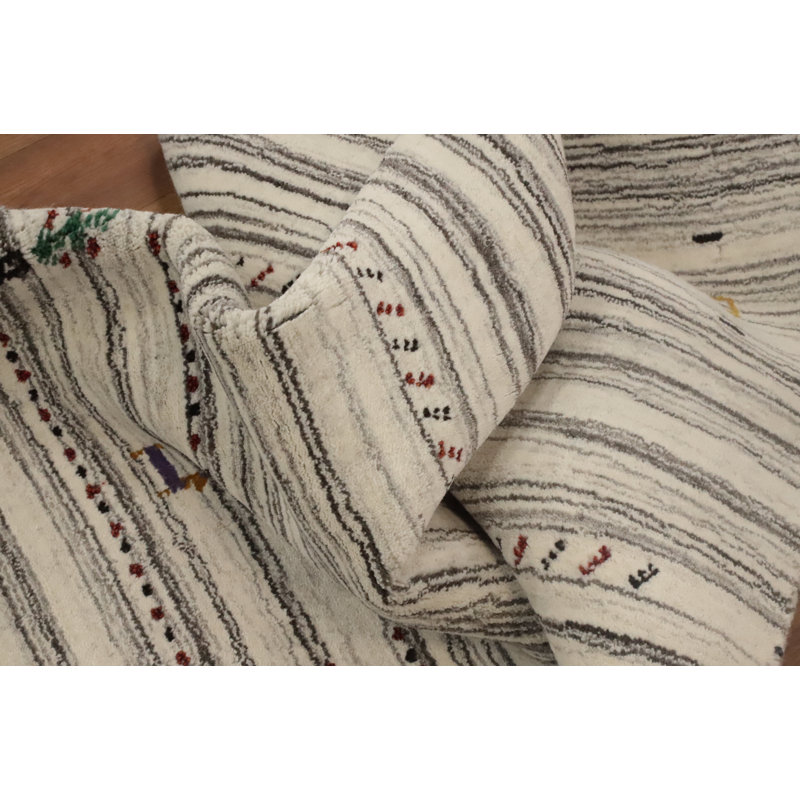 Tapis tribal fabriqué à la main de style Gabbeh 3 x 5