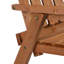 Banc de patio en bois avec table basse et trou pour parasol