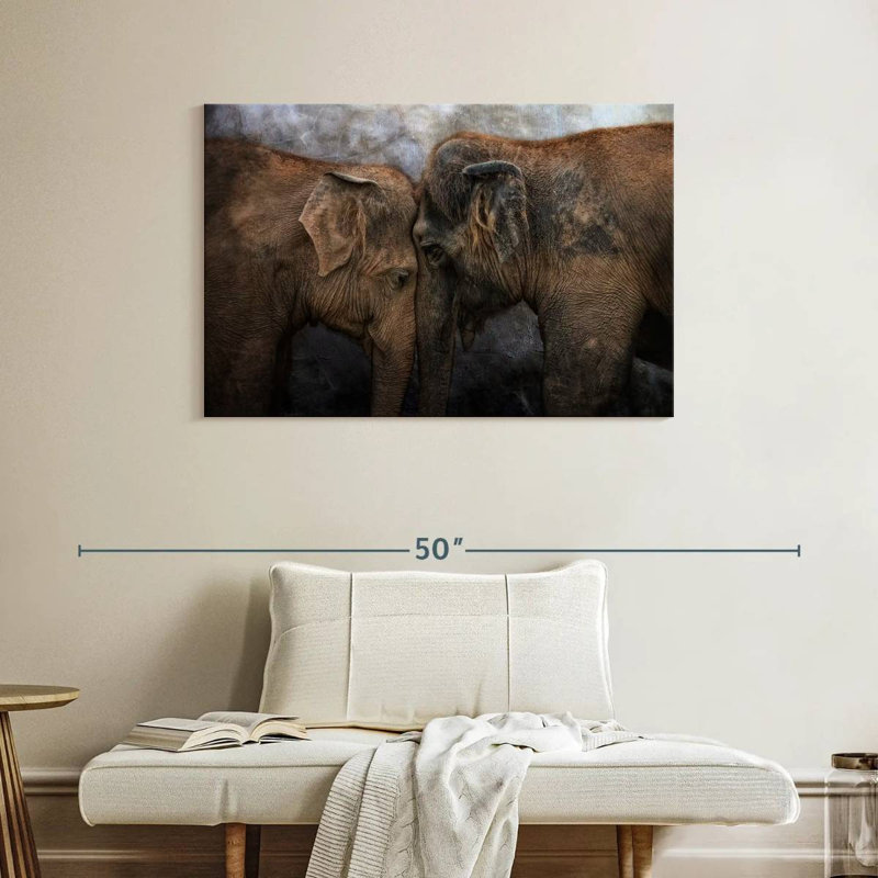 «Brampt Elephant Young Love», H 26 po x l 39 po